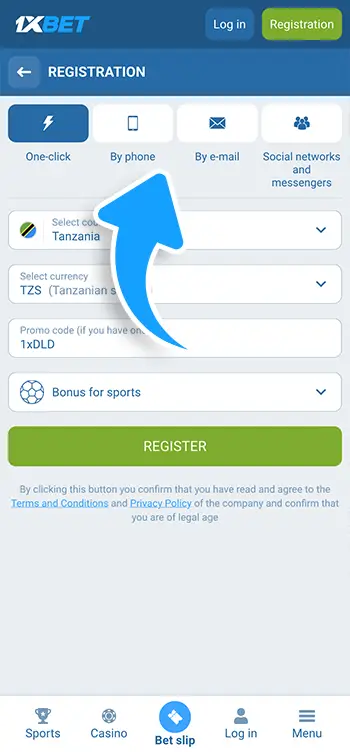 Step 2 - Pick your preferred method and fill in the basics