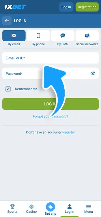 Step 3 - Enter your username, email or phone number and password