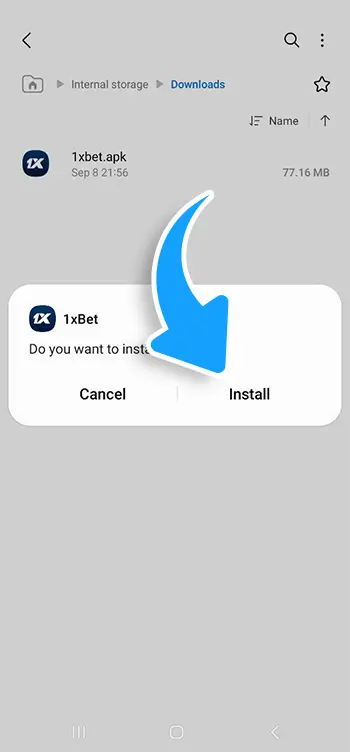 Step 3 - Allow permission to install apps from unknown sources